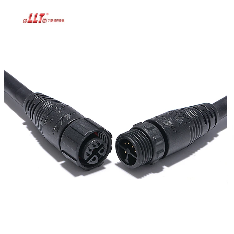 LLT 2+4pin Power Plus signal M16 Male Female Light Data Cable Connector