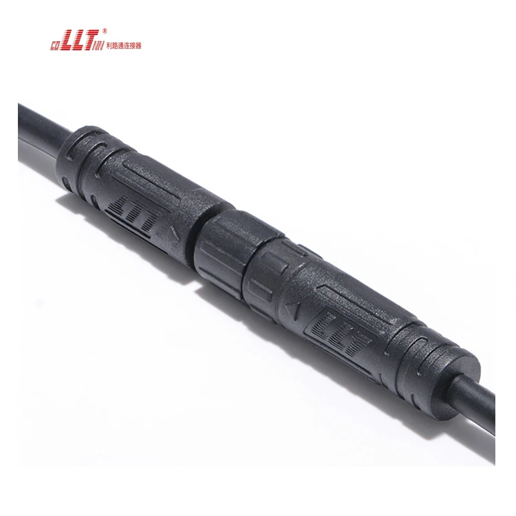 LLT Corrosion Resistance 4pin Screw Ebike Electrical Waterproof Battery Cable Connector M8 detail 6
