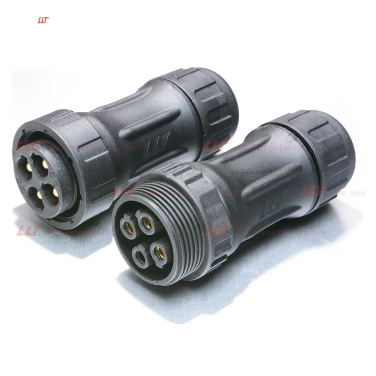 LLT Large Power M45 4pin Screw Wire 80A 600V 2pin 3pin 4pin Electrical Assembly Connector