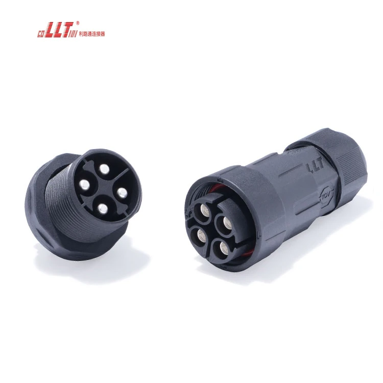 LLT 4pin M29 50A Electrical Panel 4 Pin Power IP68 Waterproof Panel Connector