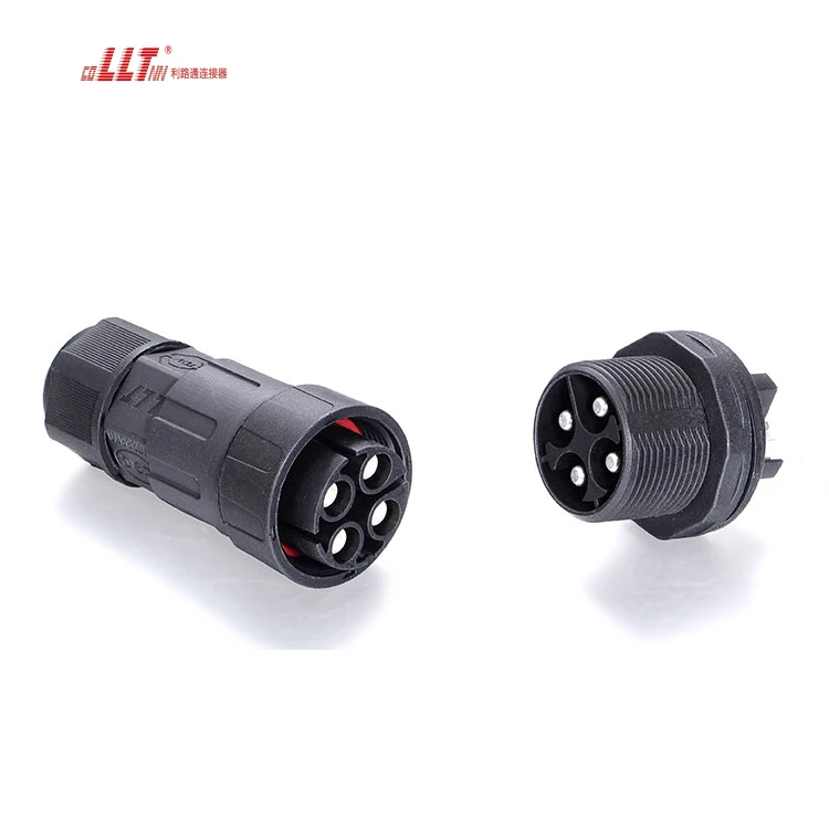 LLT 4pin M29 50A Electrical Panel 4 Pin Power IP68 Waterproof Panel Connector detail 3