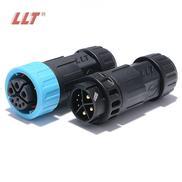 LLT M19 push lock 3+5 pin assembly waterproof connector detail 2