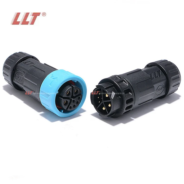 LLT M19 push lock 3+5 pin assembly waterproof connector detail 3