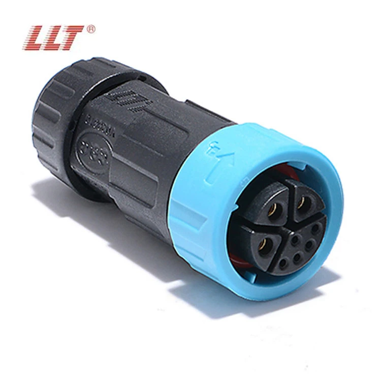 LLT M19 push lock 3+5 pin assembly waterproof connector detail 4