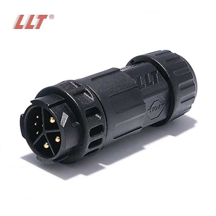 LLT M19 push lock 3+5 pin assembly waterproof connector detail 5