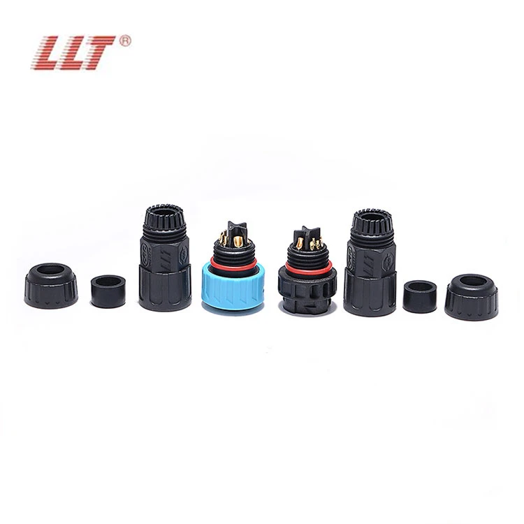 LLT M19 push lock 3+5 pin assembly waterproof connector detail 6
