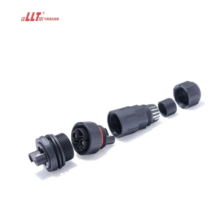 LLT M29 2pin 50A 600V Power Panel Electrical Screw Fixing Waterproof Panel Connector detail 5