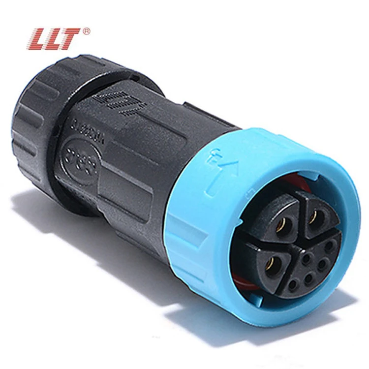 LLT M19 push lock 3+5 pin front male panel waterproof connector