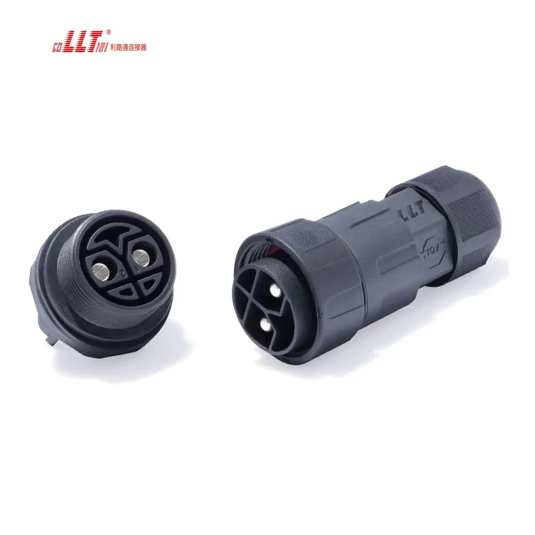 LLT M29 2pin rear female 50A Ip68 waterproof socket and plug