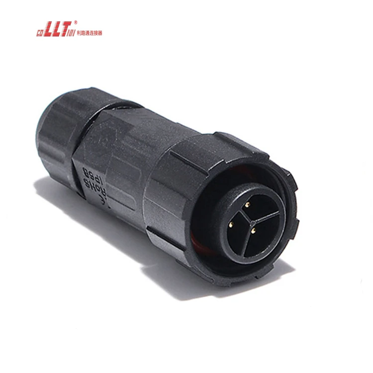 LLT Factory M16 Led Light Electrical Assembly IP68 Waterproof 3pin Female Panel Mount Connector detail 4