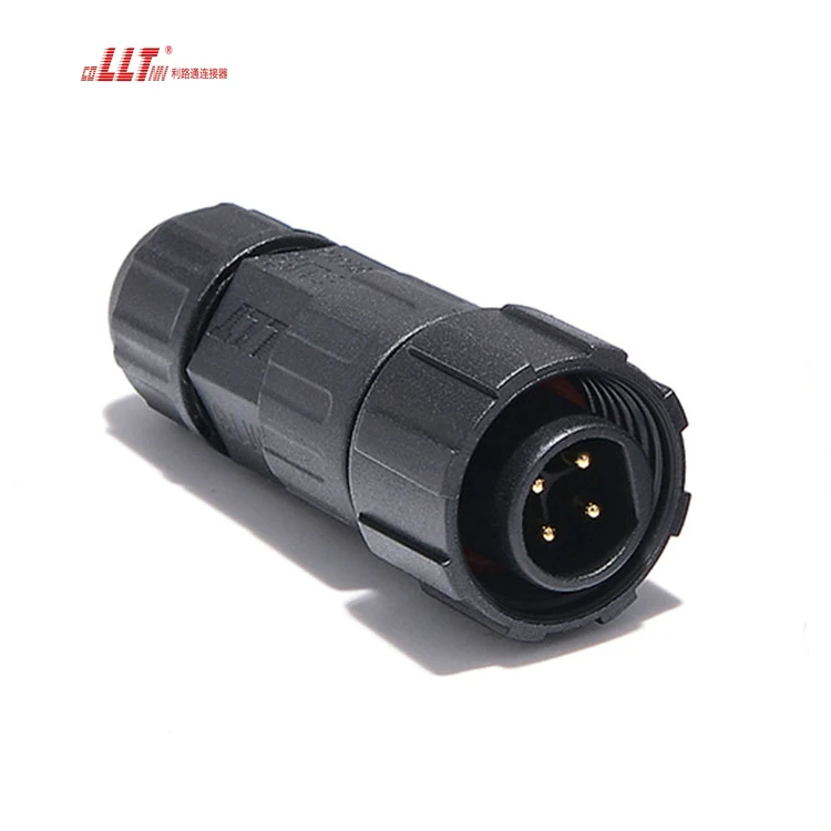 LLT M16 IP68 Waterproof 15A 4 Pin Screw Lock Outdoor Power Female Male Panel Mount Connector detail 4