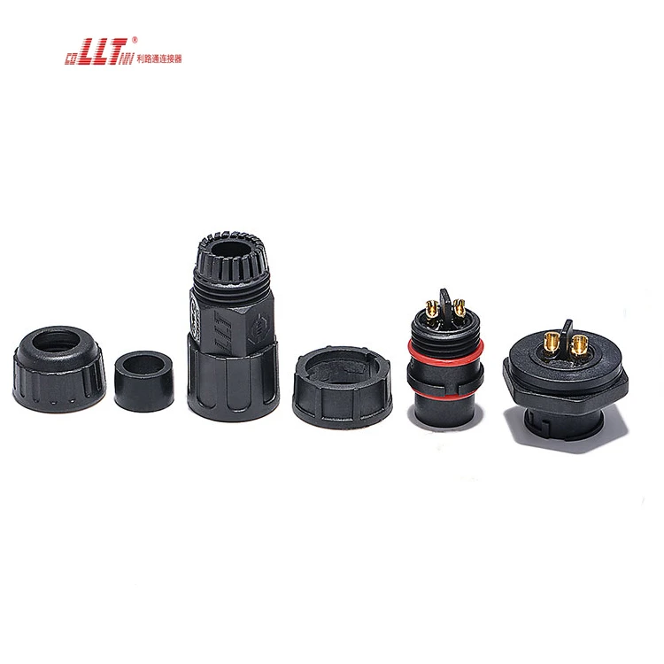 LLT M19 600V 20A Quick Lock Male Female IP67 IP68 Waterproof Panel Connector detail 3