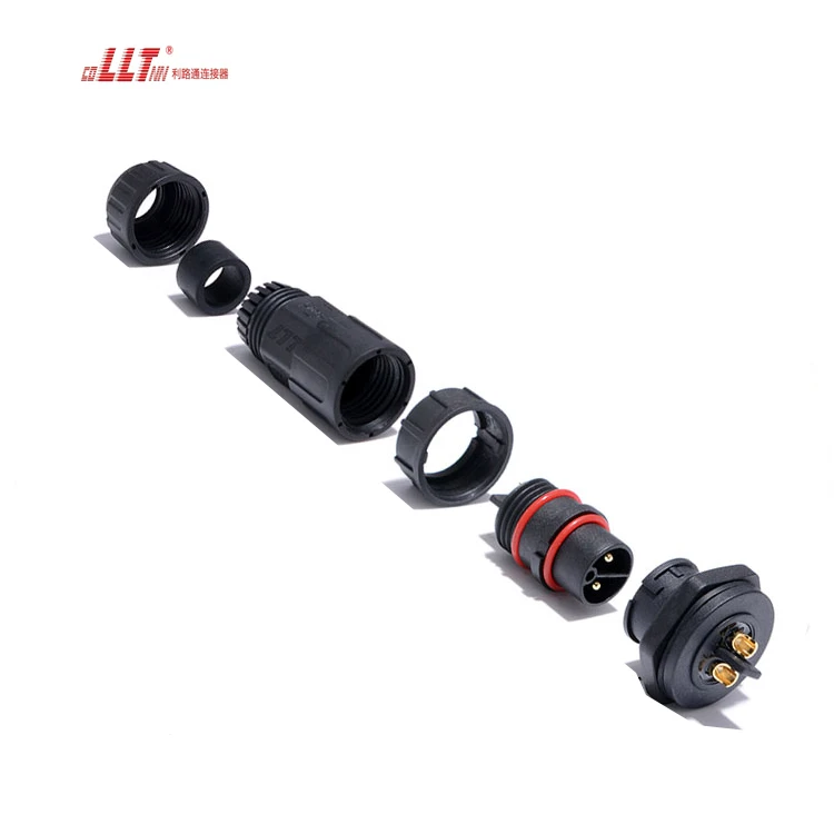 LLT M19 600V 20A Quick Lock Male Female IP67 IP68 Waterproof Panel Connector detail 6
