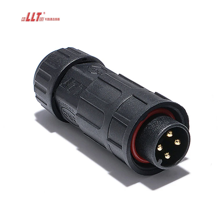 LLT M19 4pin Female Bulkhead IP68 Waterproof Female Panel Mount Led Cable Connector detail 4