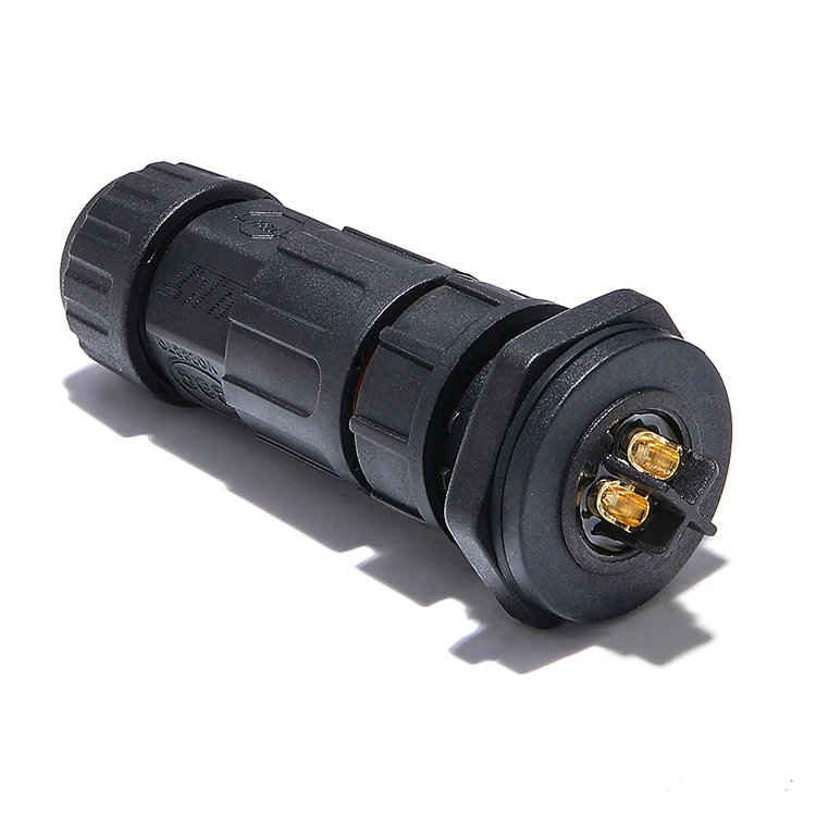 LLT M19 4pin Female Bulkhead IP68 Waterproof Female Panel Mount Led Cable Connector detail 7