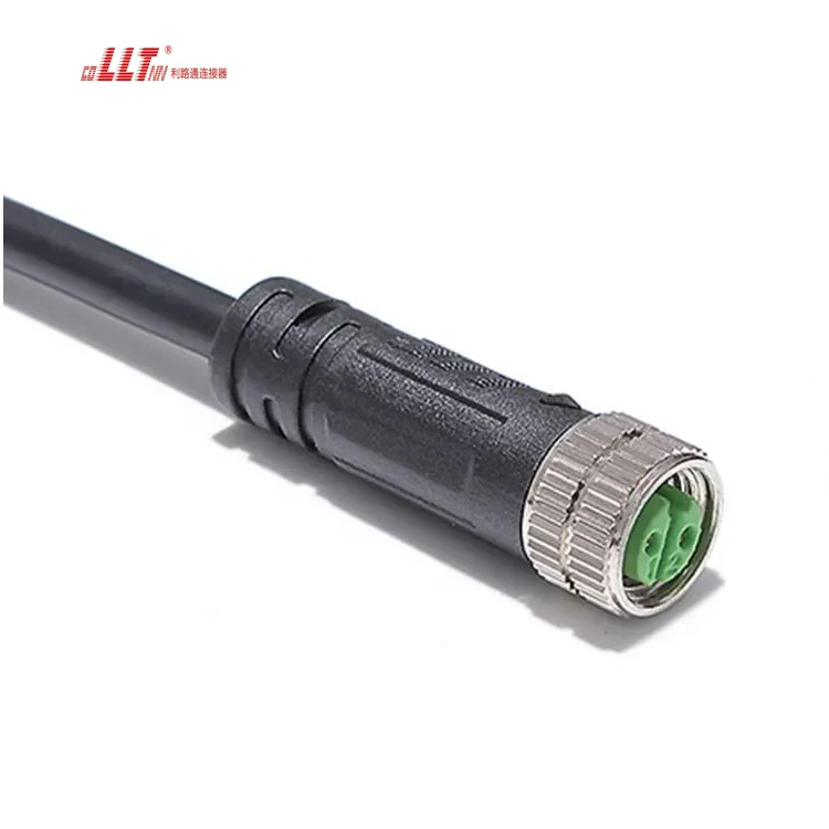 LLT M8 2pin metal front panel signal data cableconnector detail 5