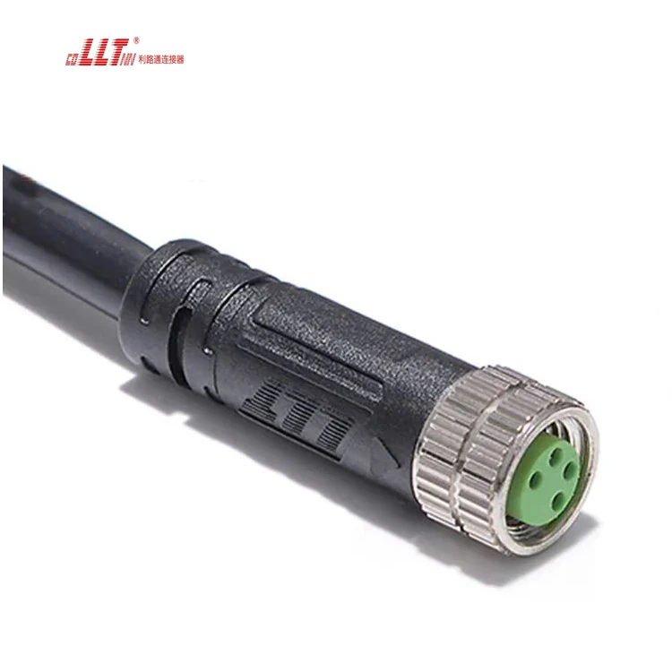 LLT Customized Cable M8 4 Core Metal Socket Wire Male Female Docking Waterproof Connector detail 4