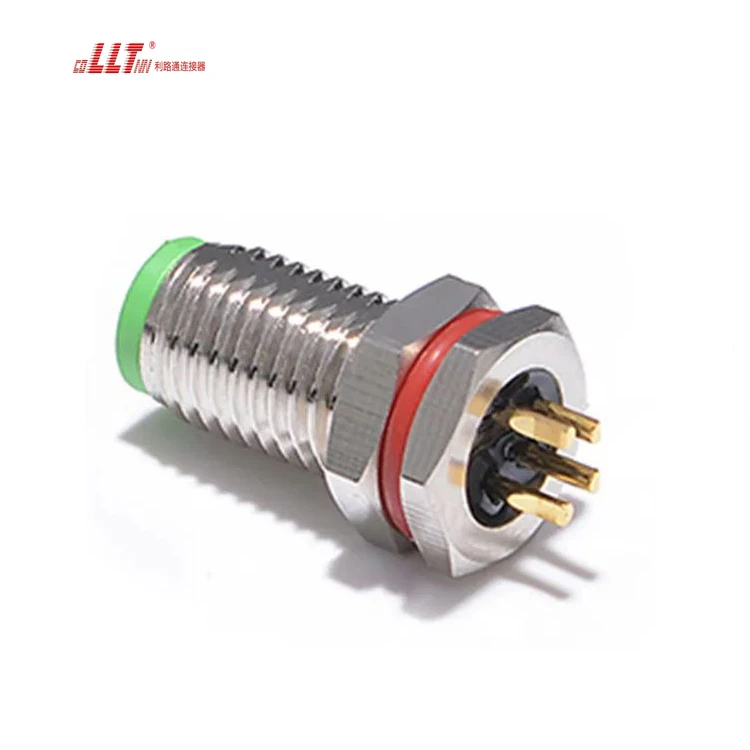 LLT Customized Cable M8 4 Core Metal Socket Wire Male Female Docking Waterproof Connector detail 5