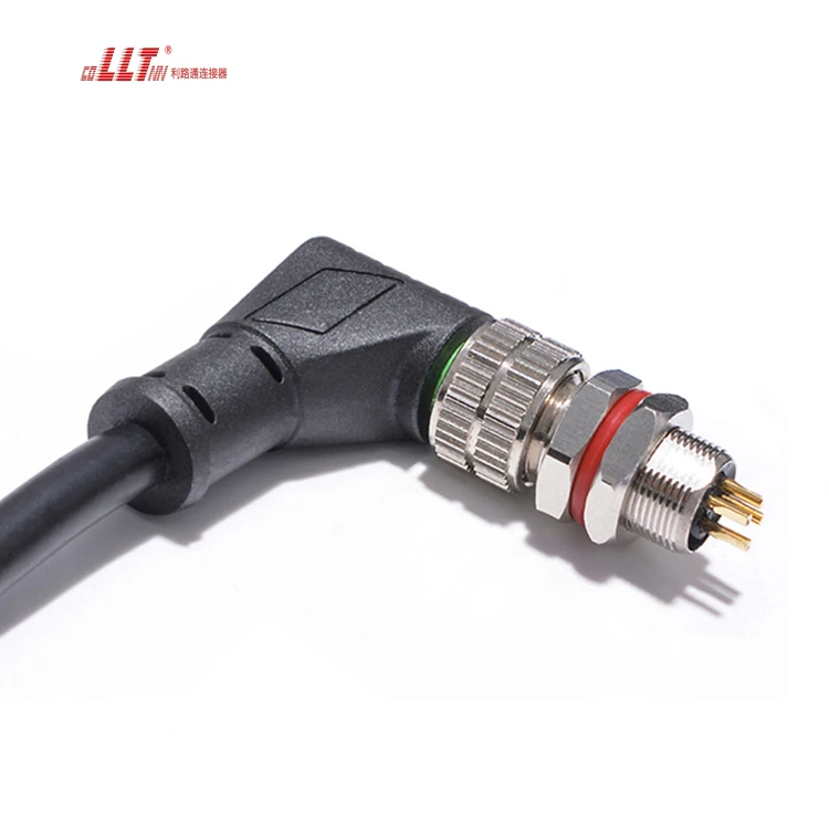 LLT Connector 4pin M8 electrical solder wire cctv accessories panel cable connector detail 2