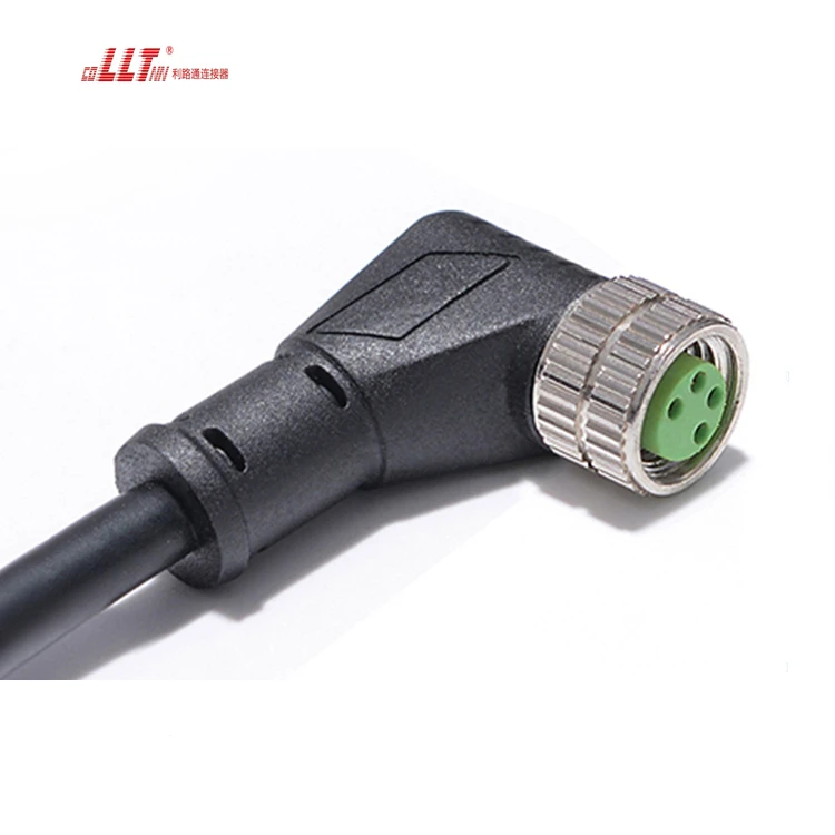 LLT Connector 4pin M8 electrical solder wire cctv accessories panel cable connector detail 4